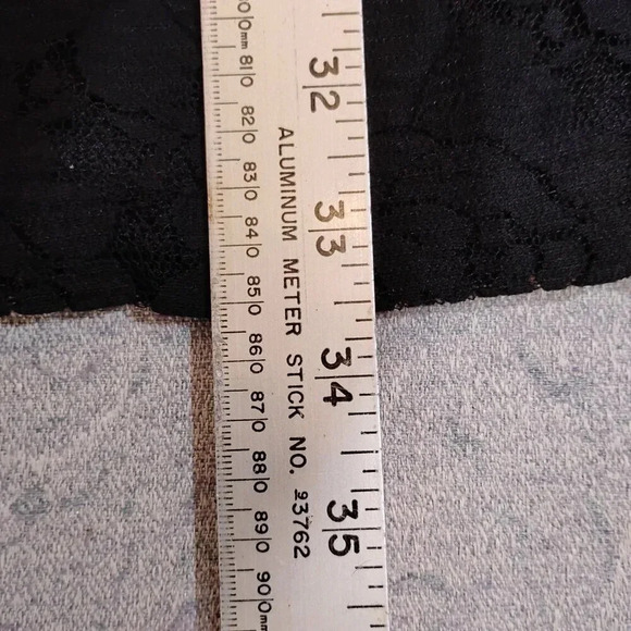 Studio Y Women's Black Long Sleeve Lined Lace Dress  Scoop Neck Size Small - Picture 9 of 10